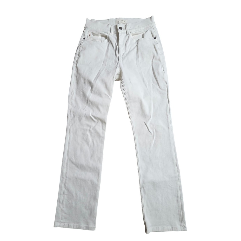 Lafayette 148 L148 Reeve Slim Straight Jeans 27x29 Denim Soft Girl Clean Girl